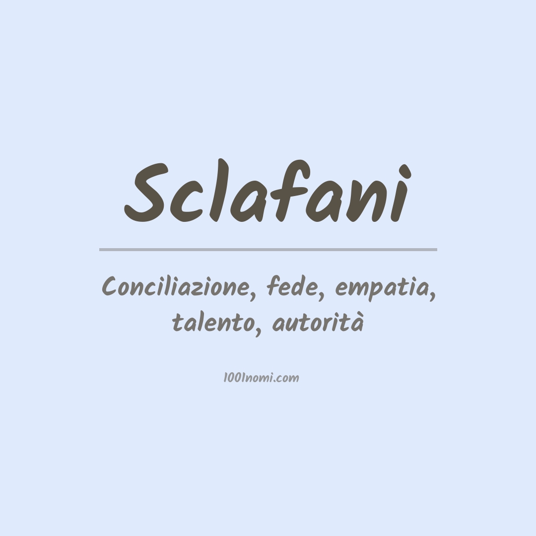 Significato del nome Sclafani