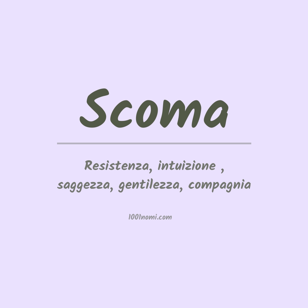 Significato del nome Scoma