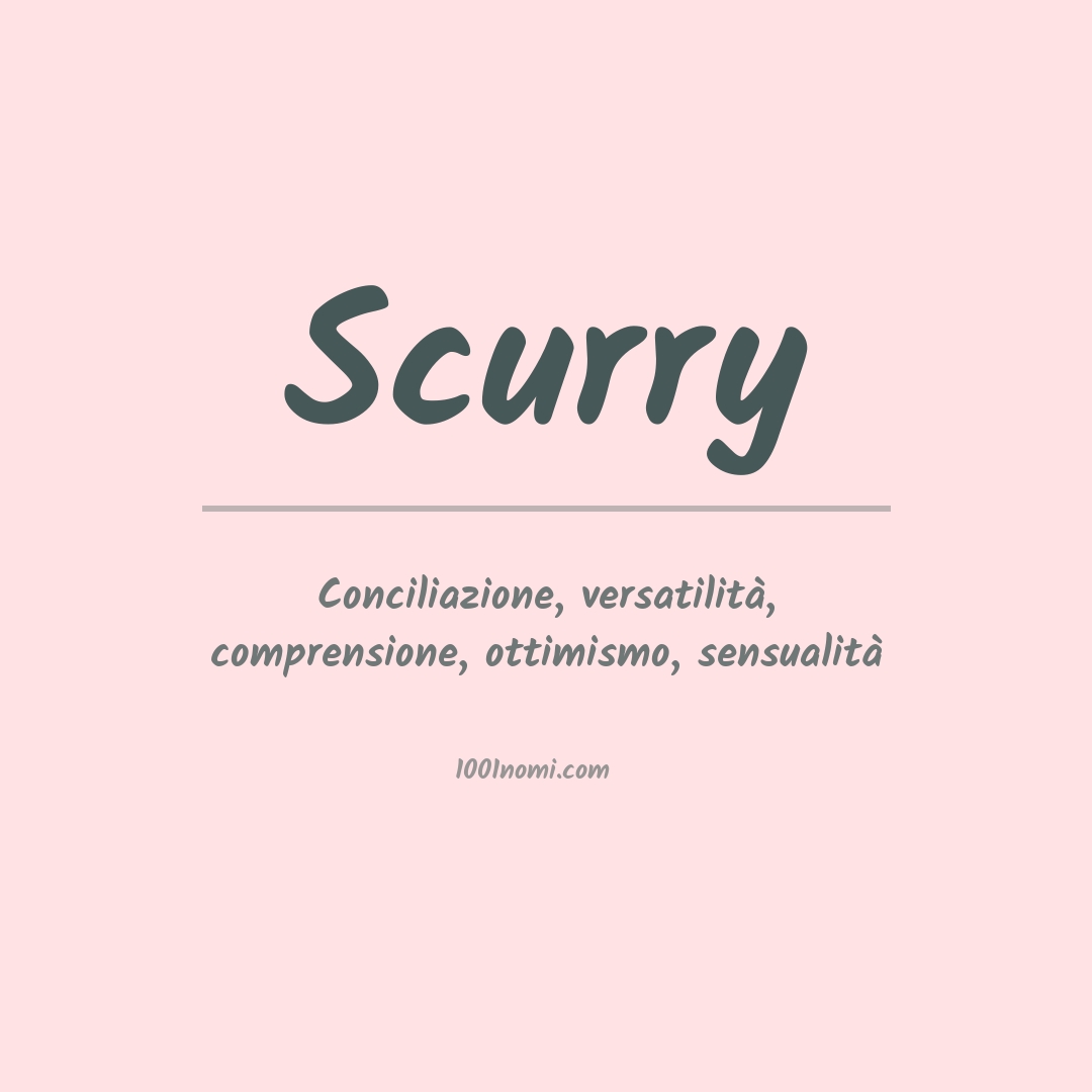 Significato del nome Scurry