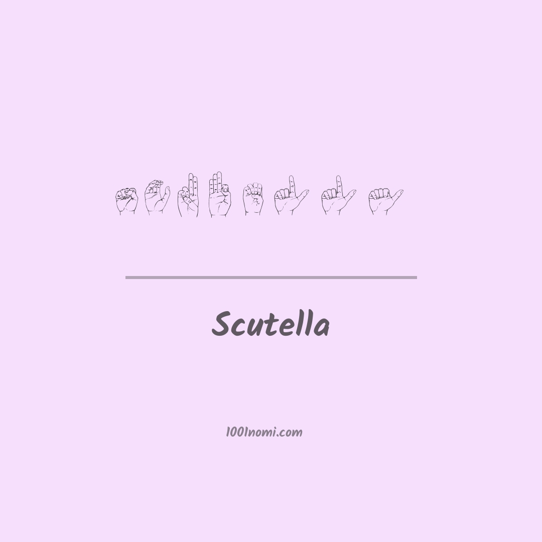 Scutella nella lingua dei segni Scutella nella lingua dei segni
