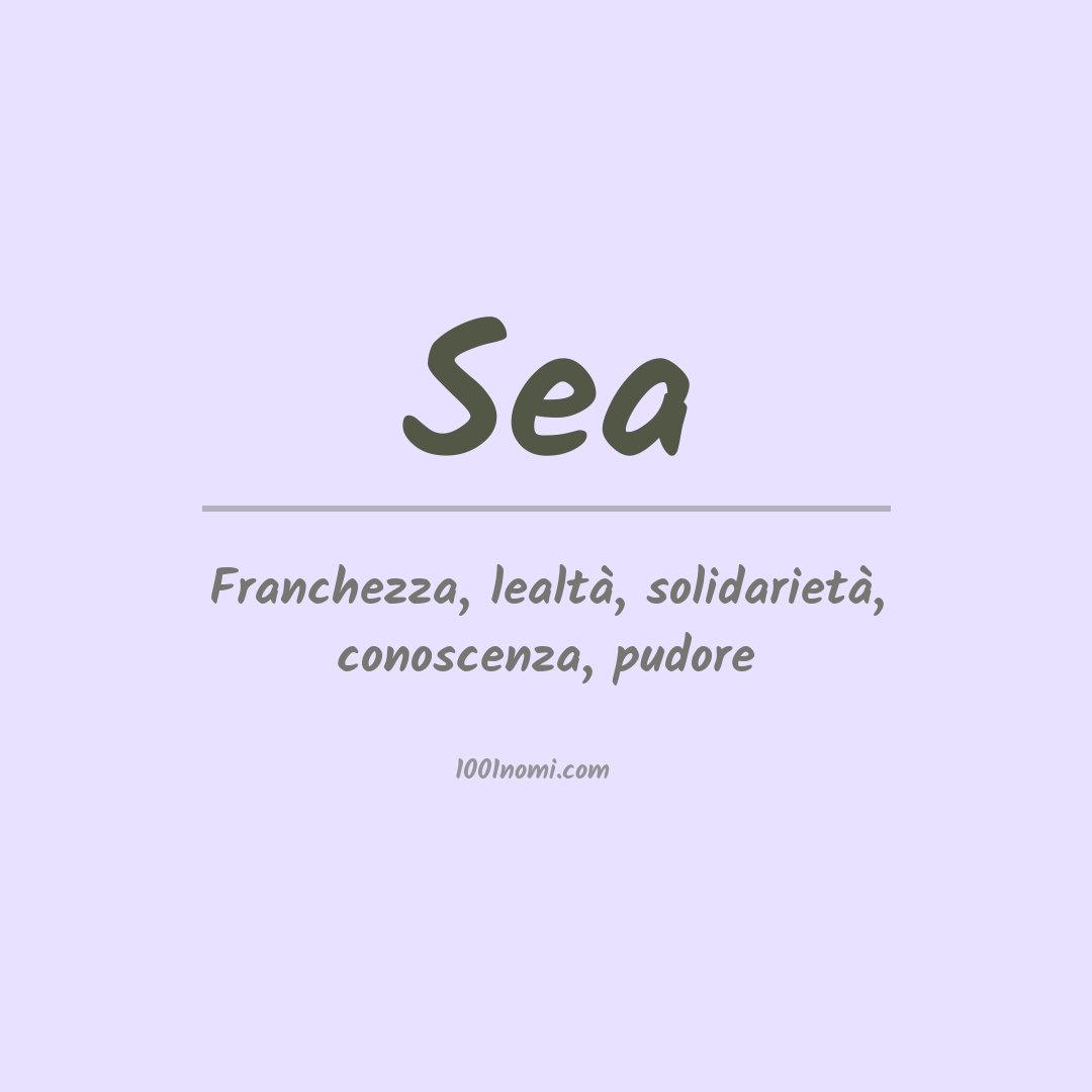 Significato del nome Sea