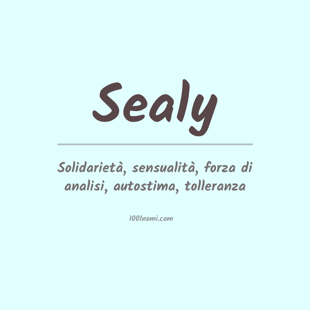 Significato del nome Sealy