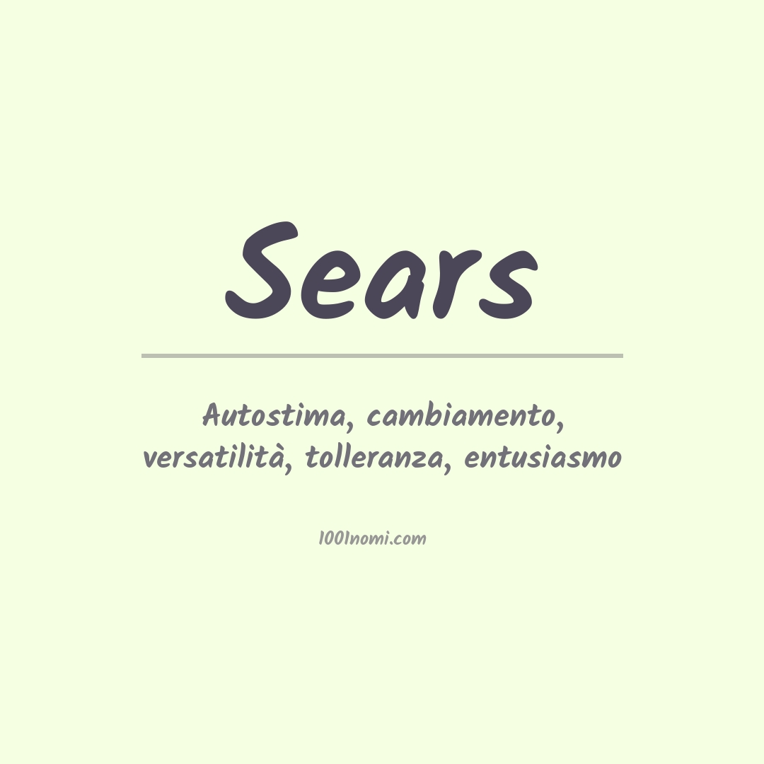 Significato del nome Sears