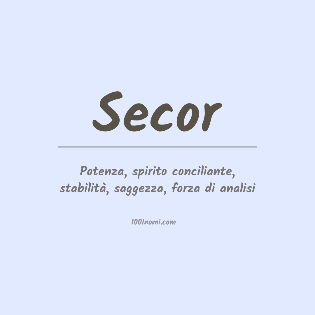 Significato del nome Secor