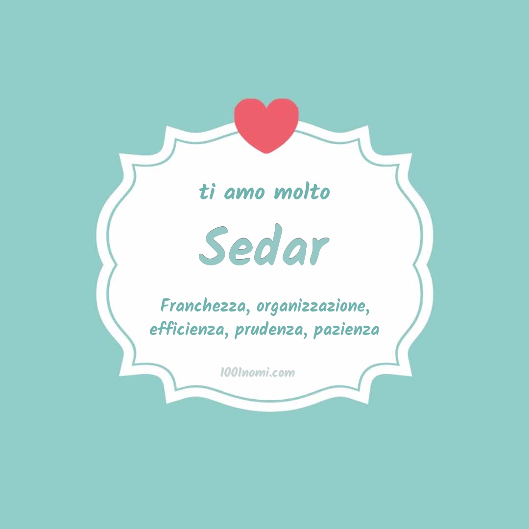 Ti amo molto Sedar