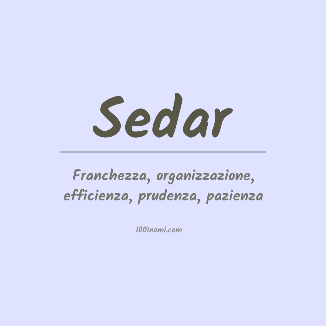 Significato del nome Sedar