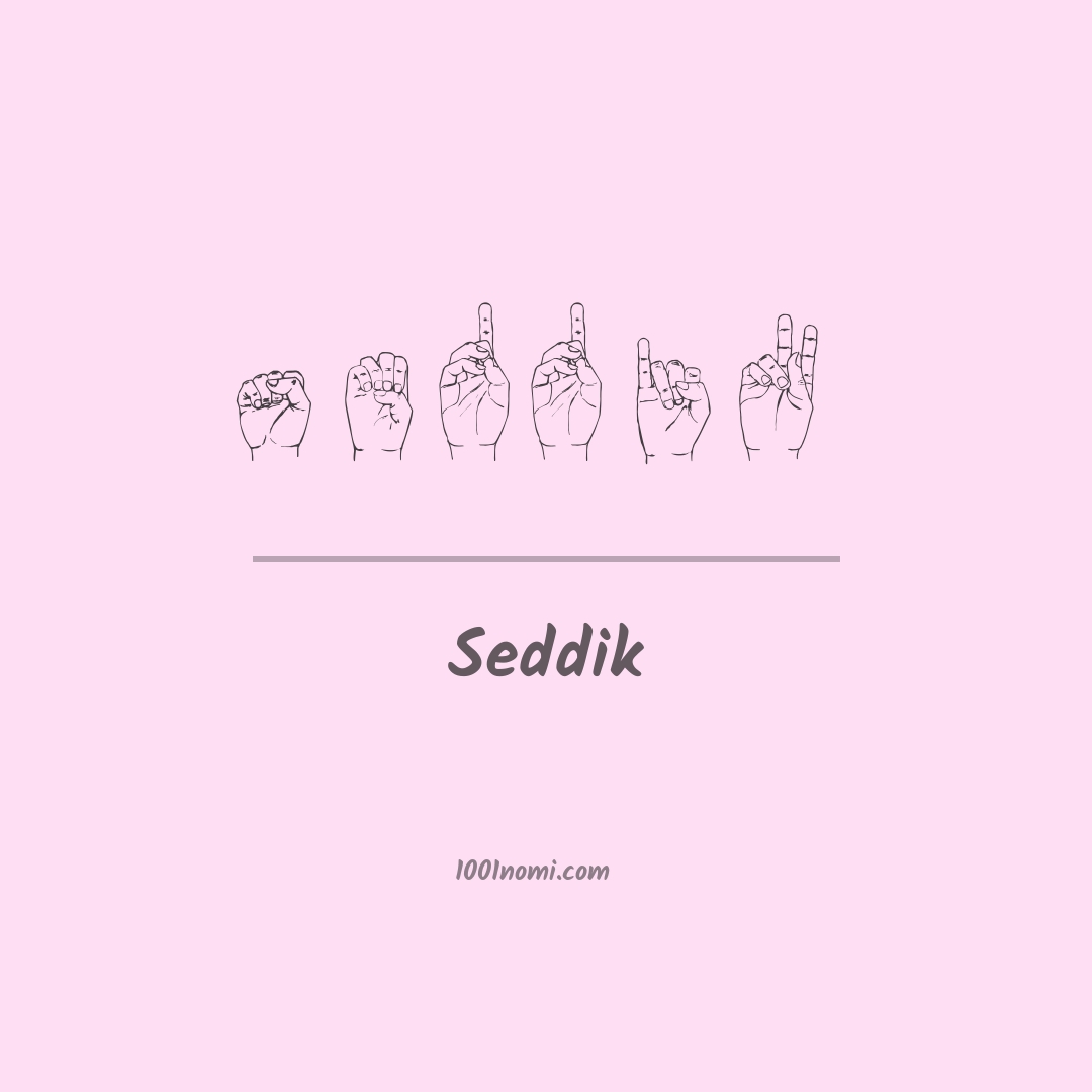 Seddik nella lingua dei segni Seddik nella lingua dei segni