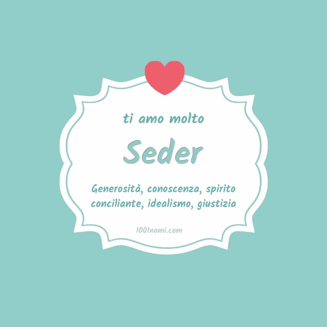 ti amo molto Seder Ti amo molto Seder