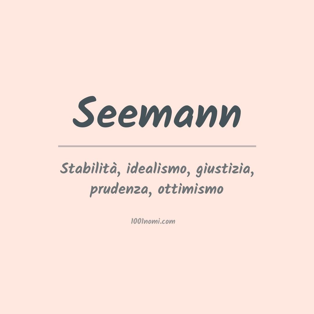 Significato del nome Seemann