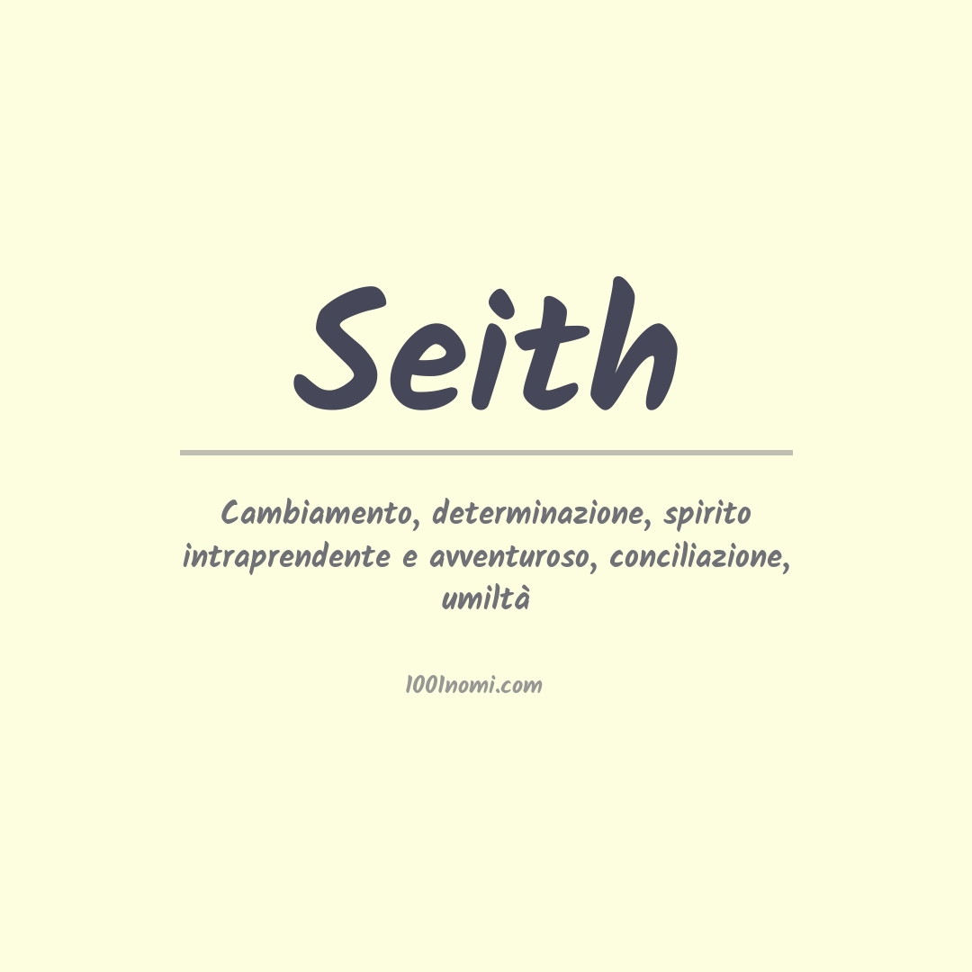 Significato del nome Seith