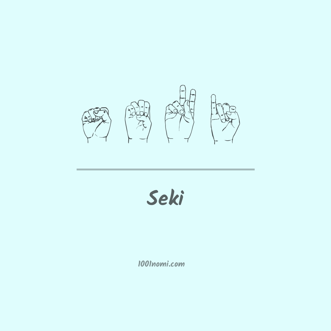 Seki nella lingua dei segni