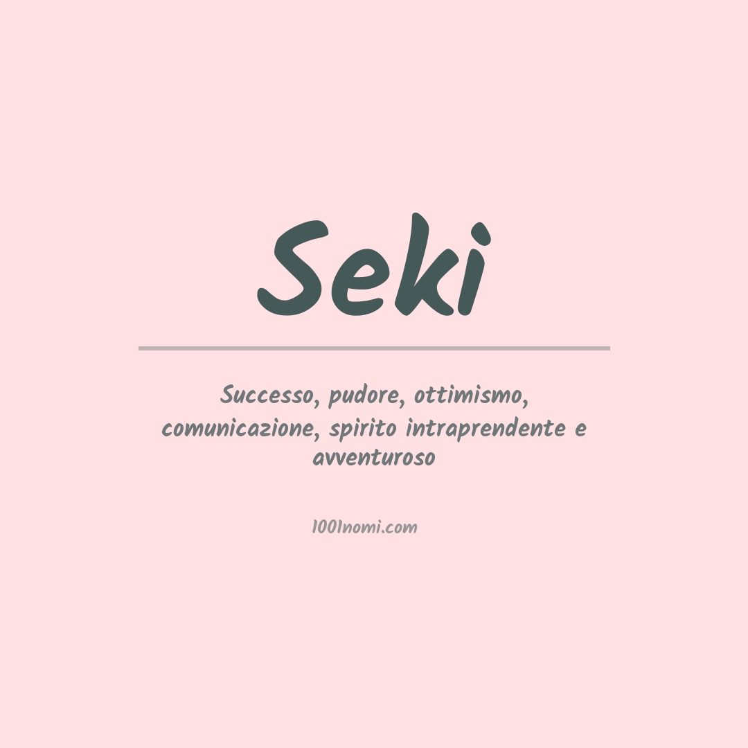 Significato del nome Seki