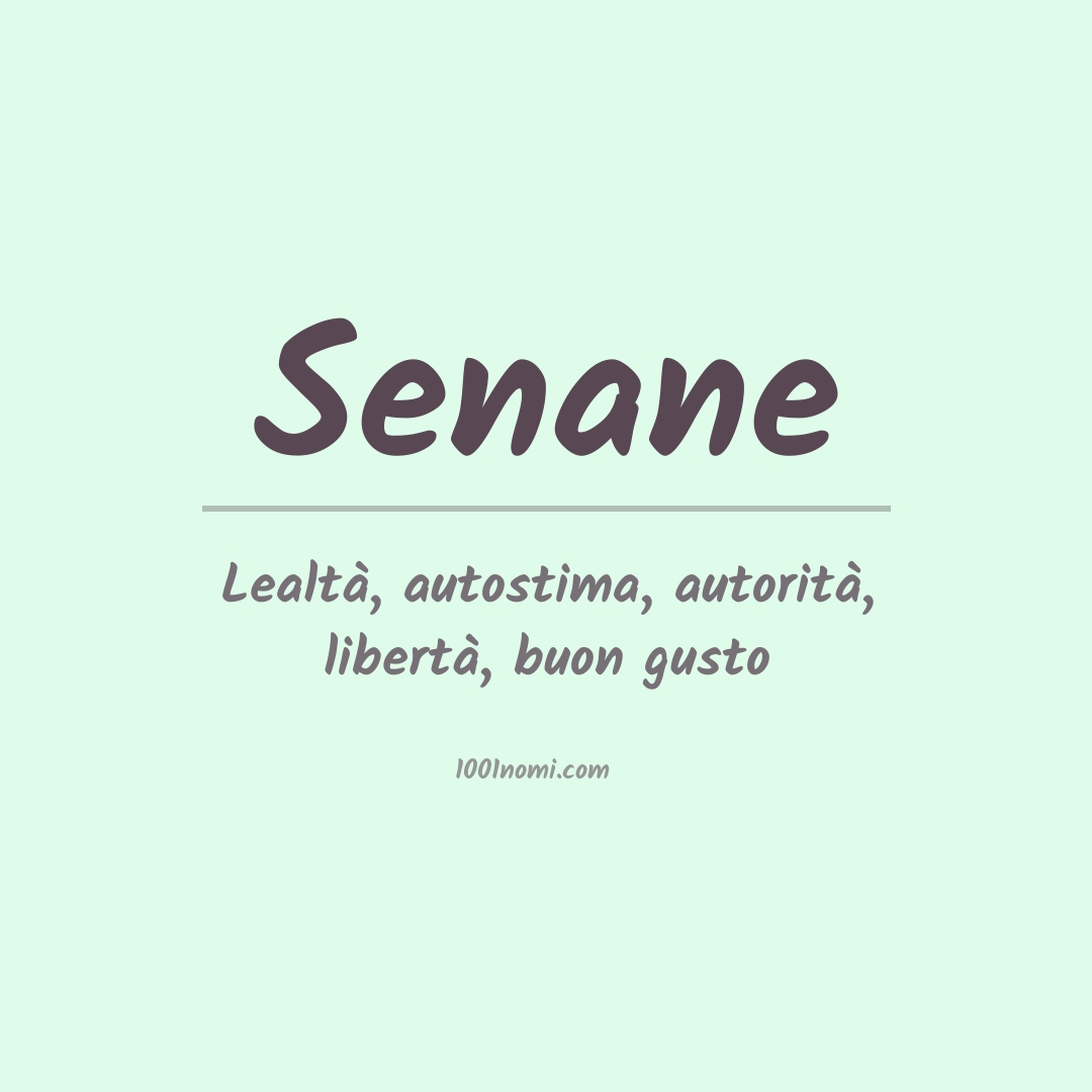 Significato del nome Senane