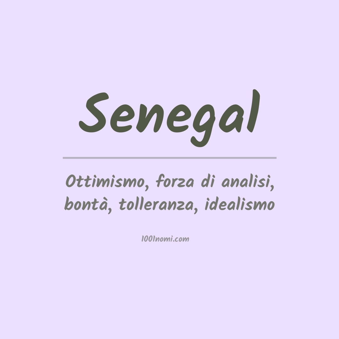 Significato del nome Senegal