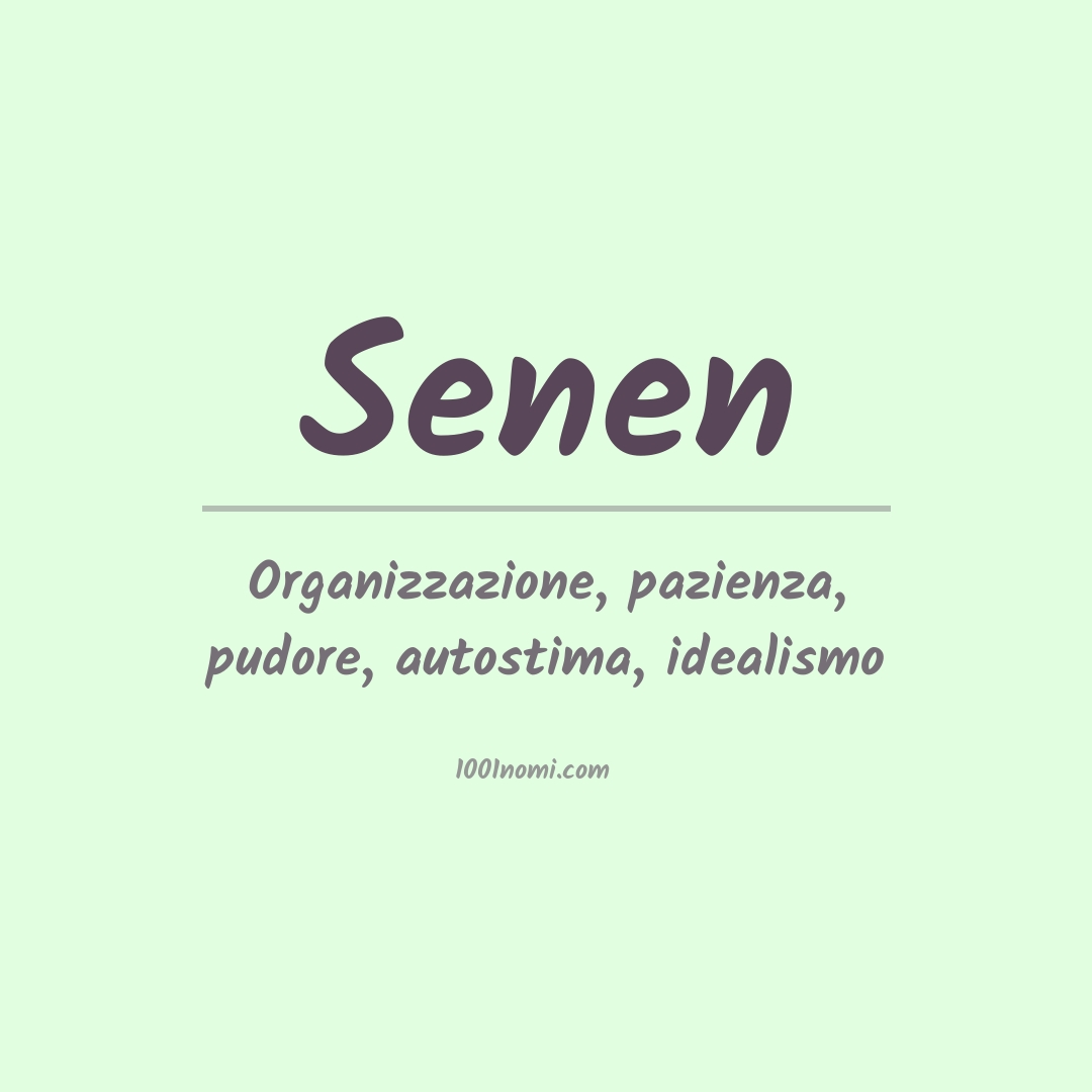 Significato del nome Senen