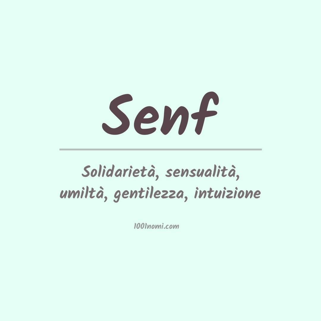 Significato del nome Senf