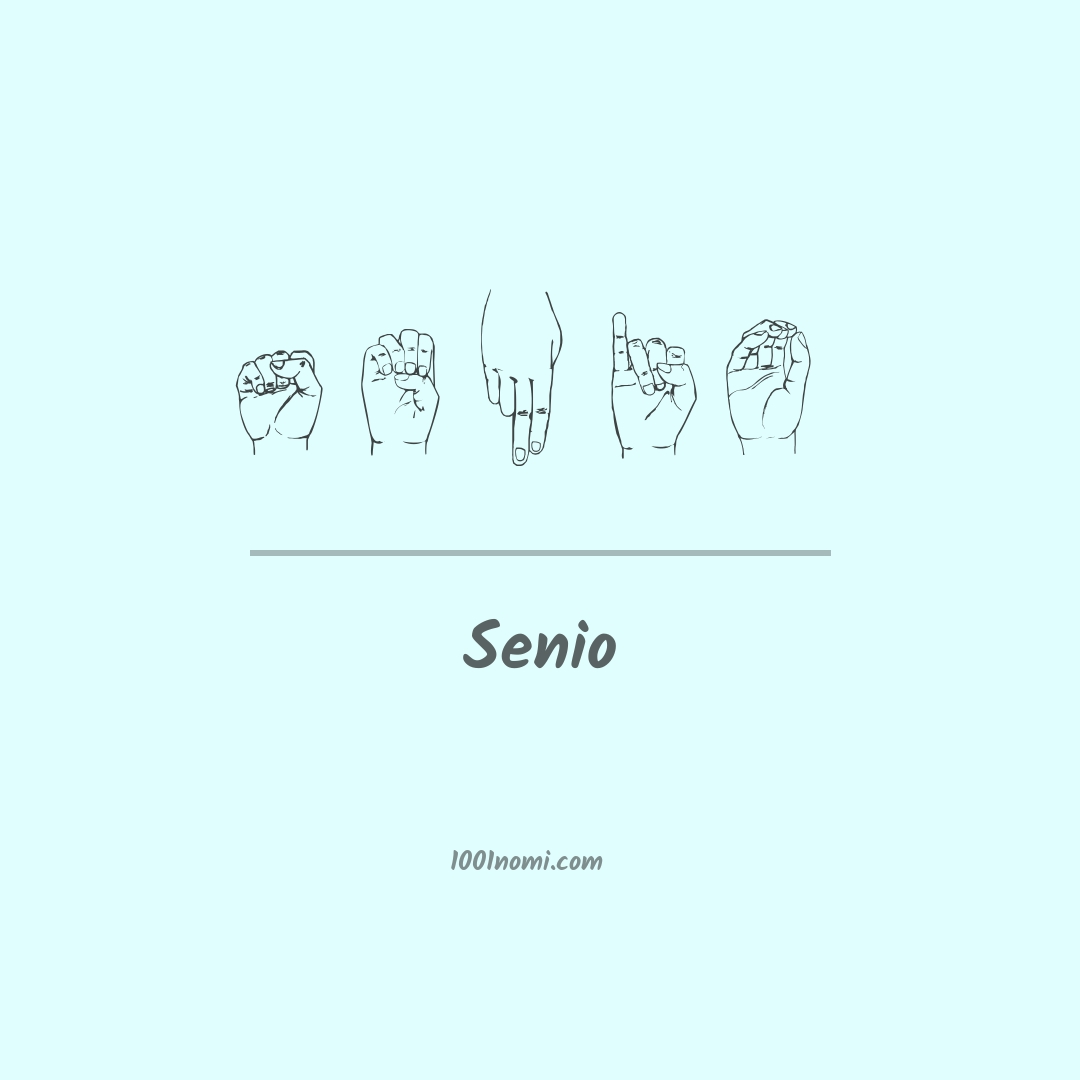 Senio nella lingua dei segni Senio nella lingua dei segni