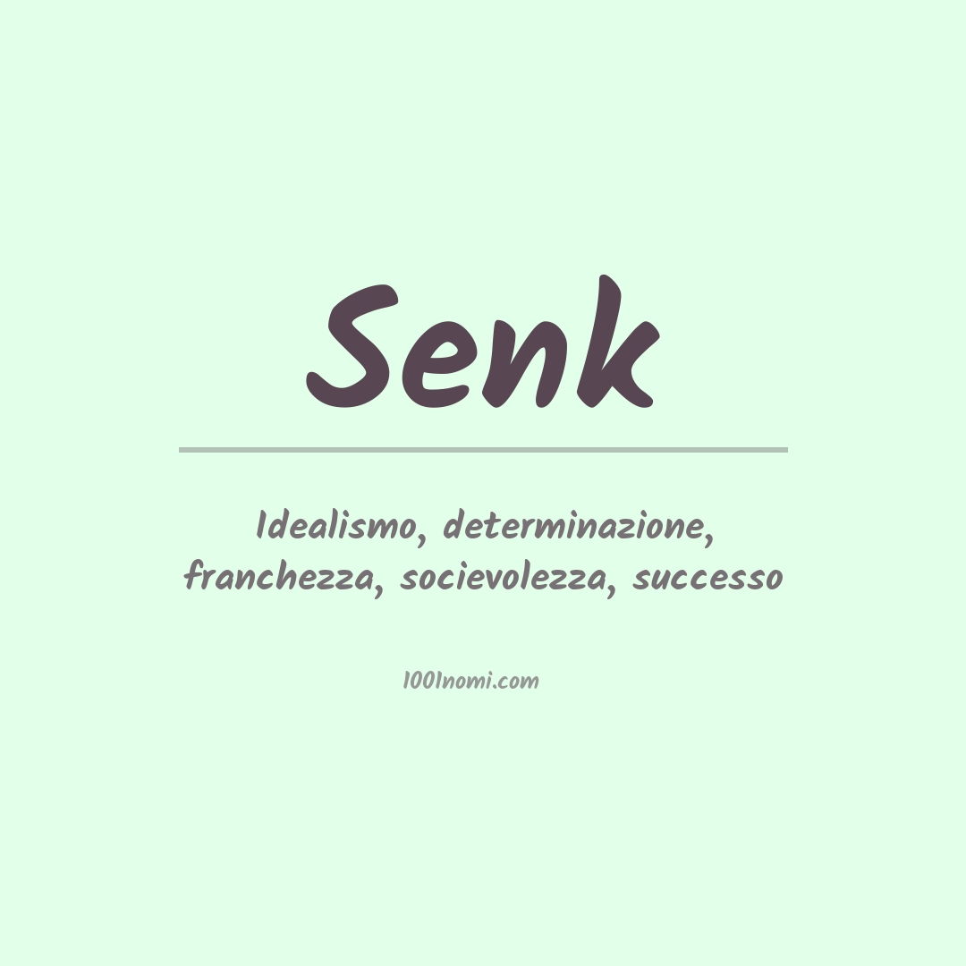 Significato del nome Senk