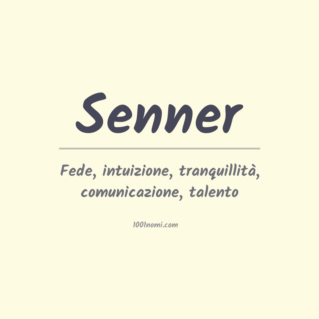 Significato del nome Senner