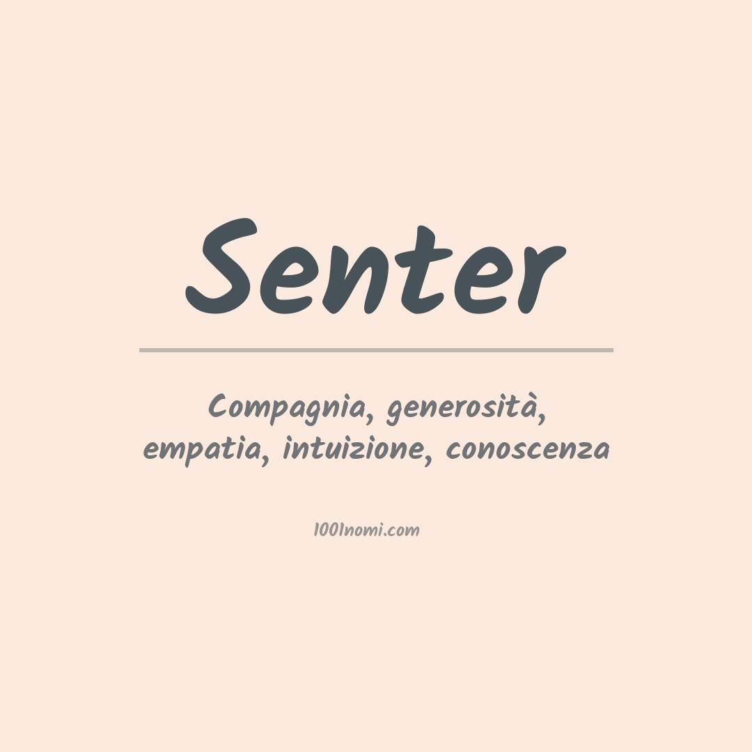 Significato del nome Senter