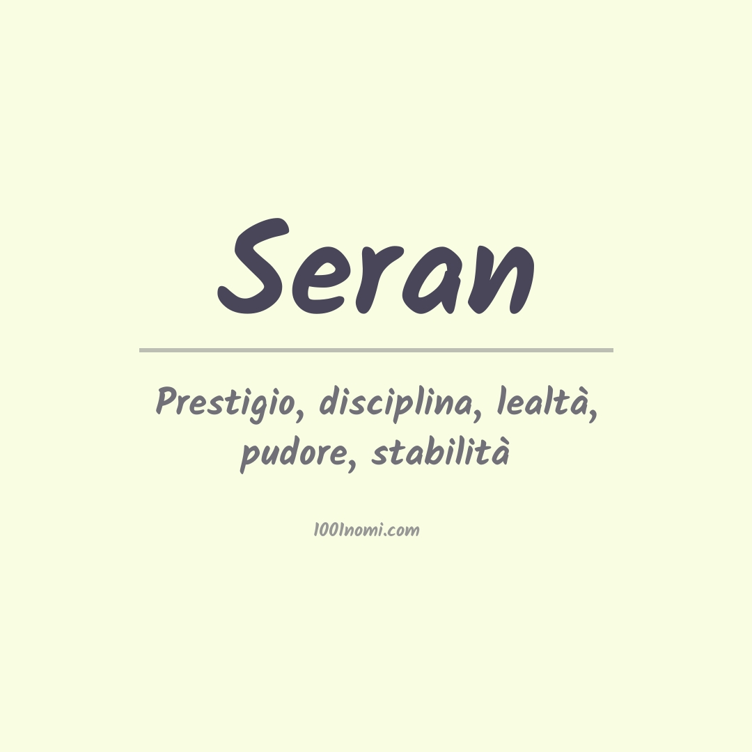 Significato del nome Seran Significato del nome Seran