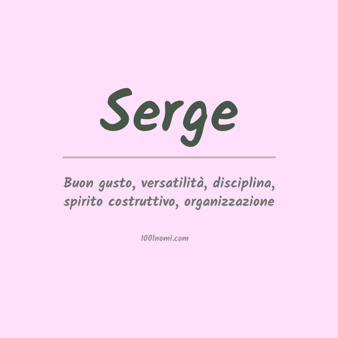 Significato del nome Serge
