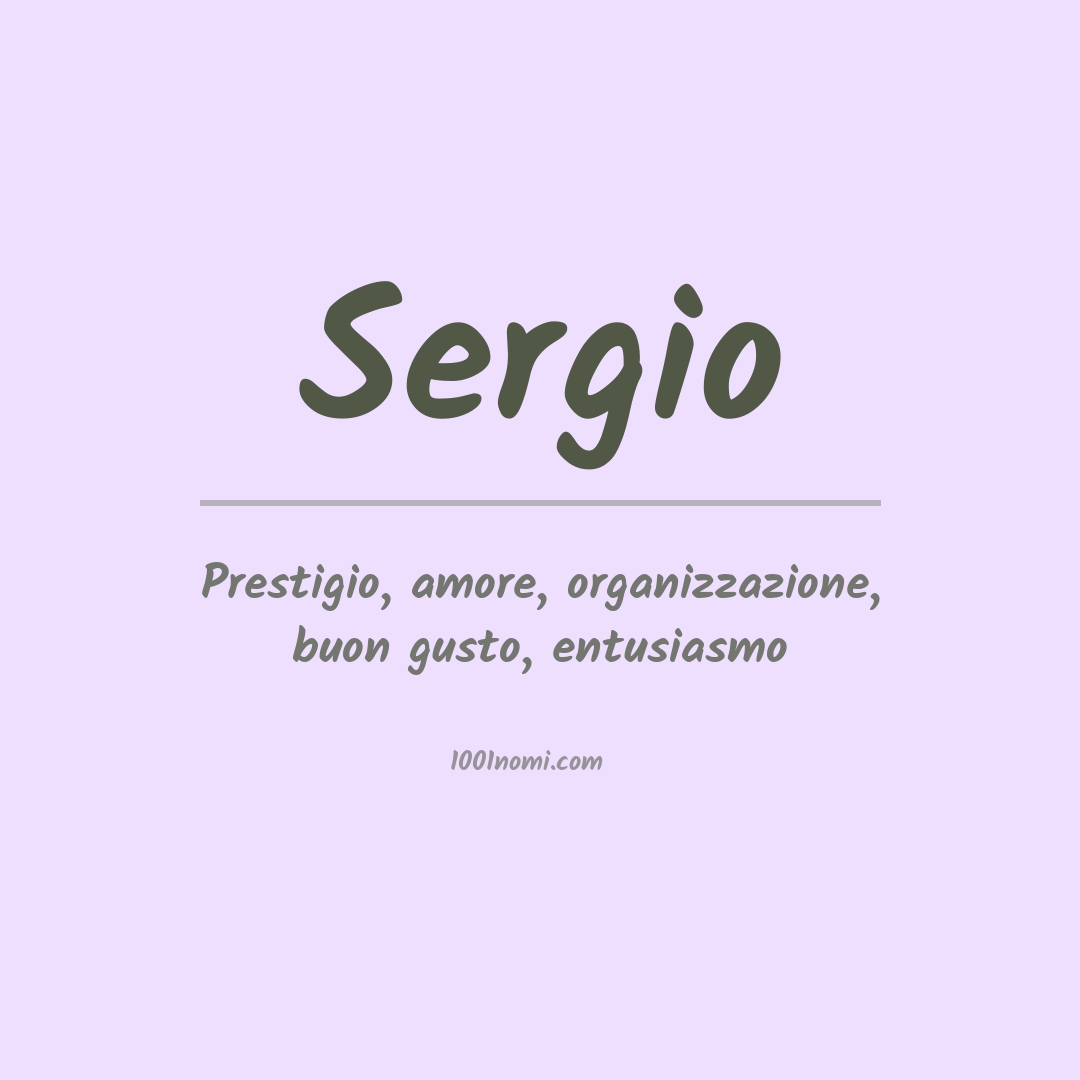 Significato del nome Sergio