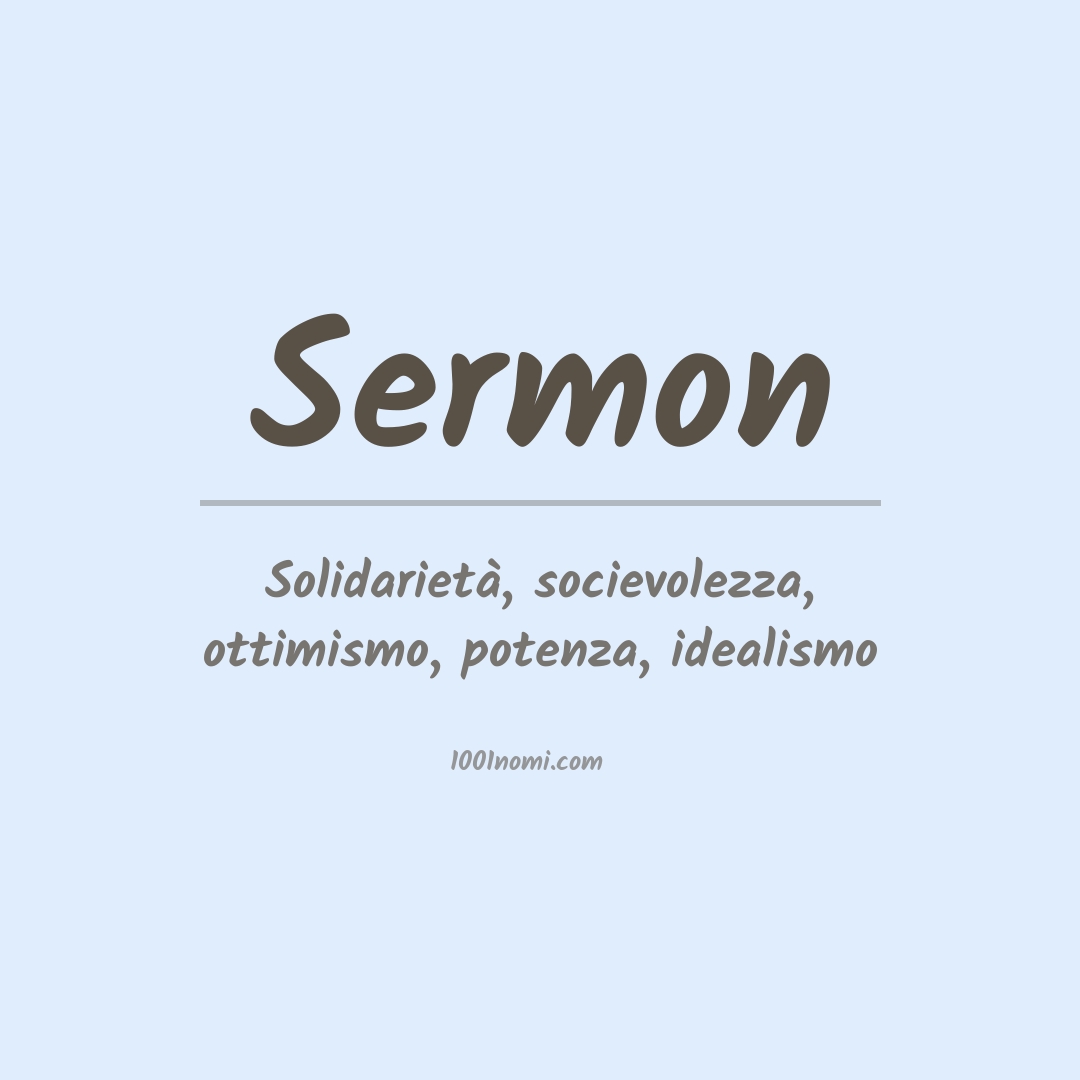 Significato del nome Sermon