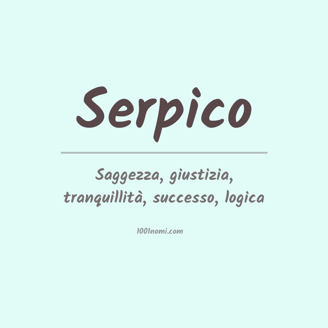 Significato del nome Serpico