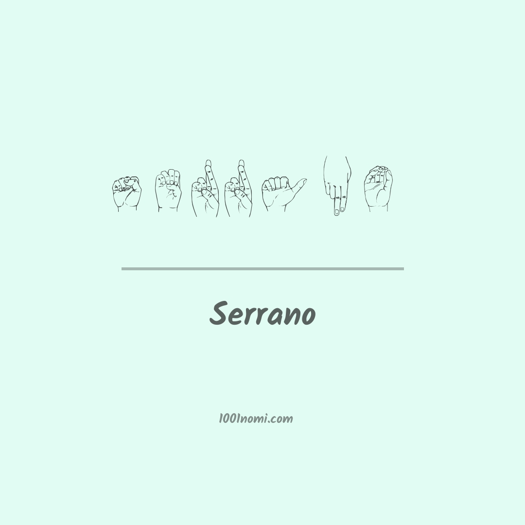 Serrano nella lingua dei segni