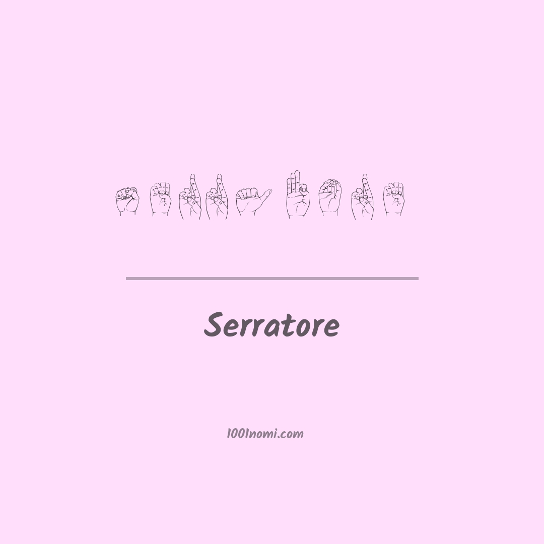 Serratore nella lingua dei segni Serratore nella lingua dei segni