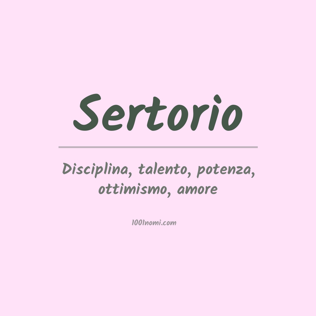 Significato del nome Sertorio
