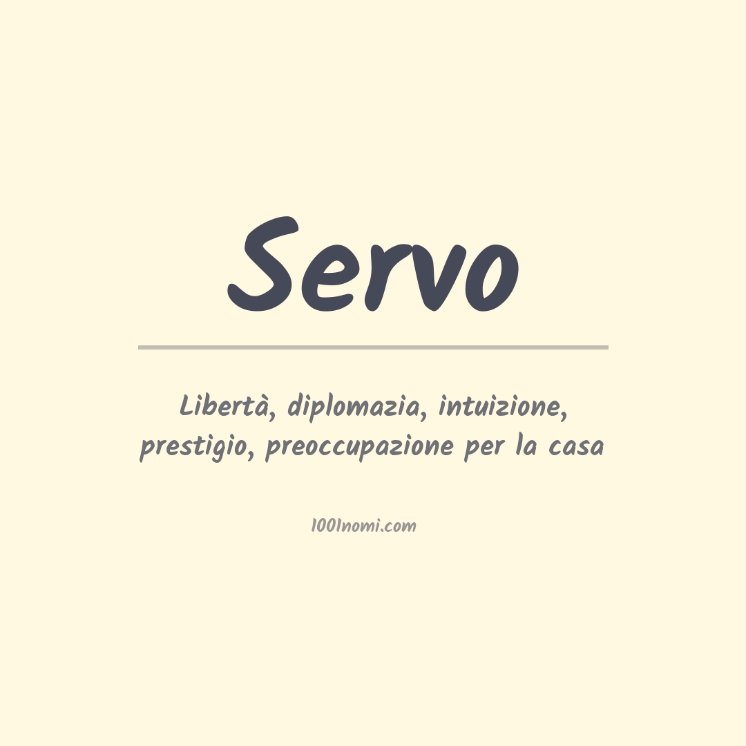 Significato del nome Servo