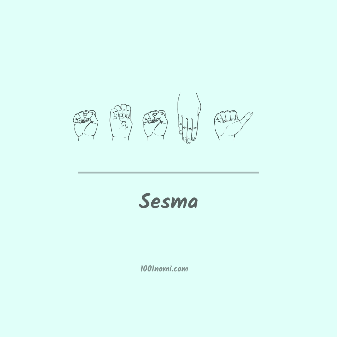 Sesma nella lingua dei segni