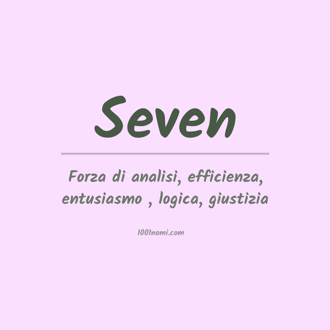 Significato del nome Seven Significato del nome Seven