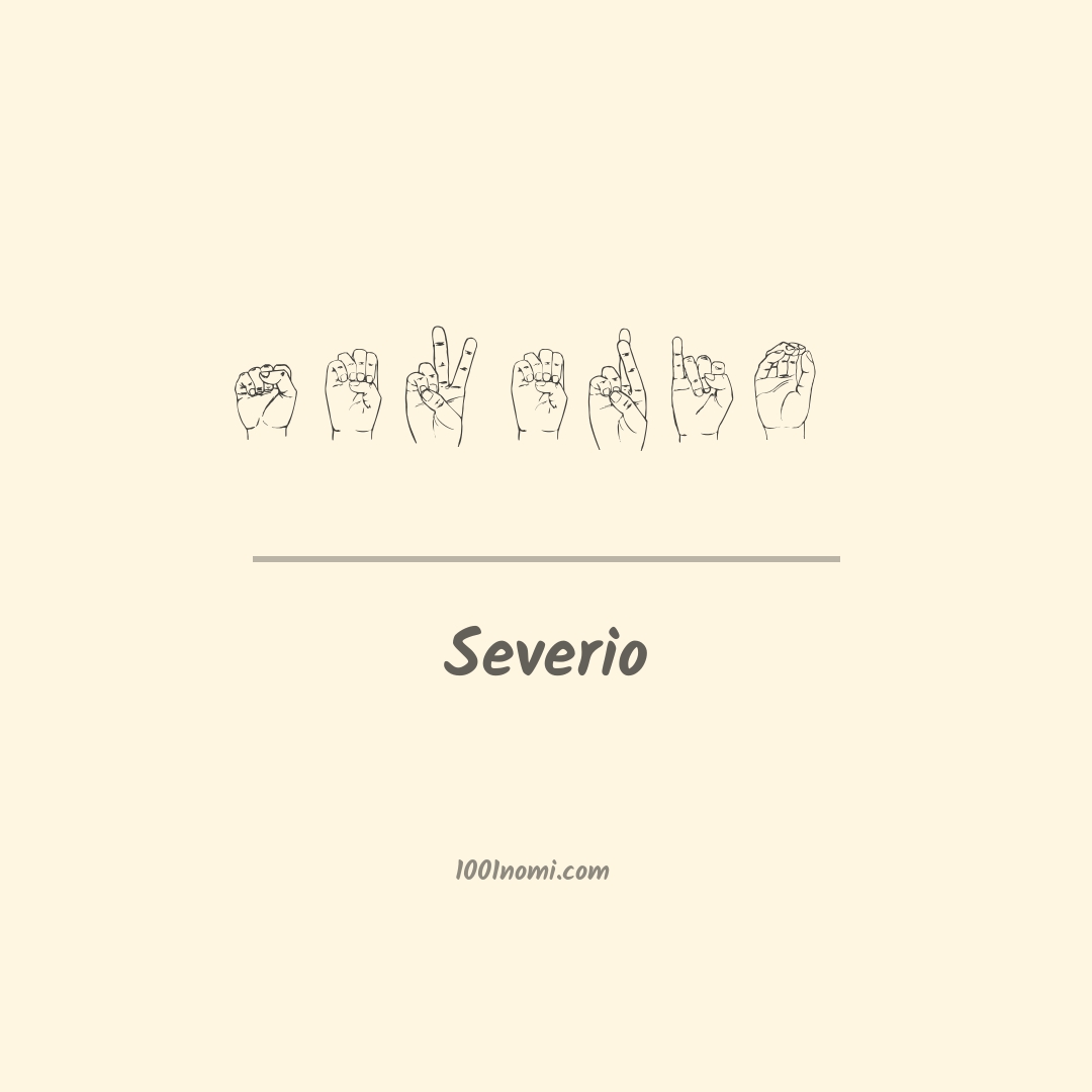 Severio nella lingua dei segni Severio nella lingua dei segni