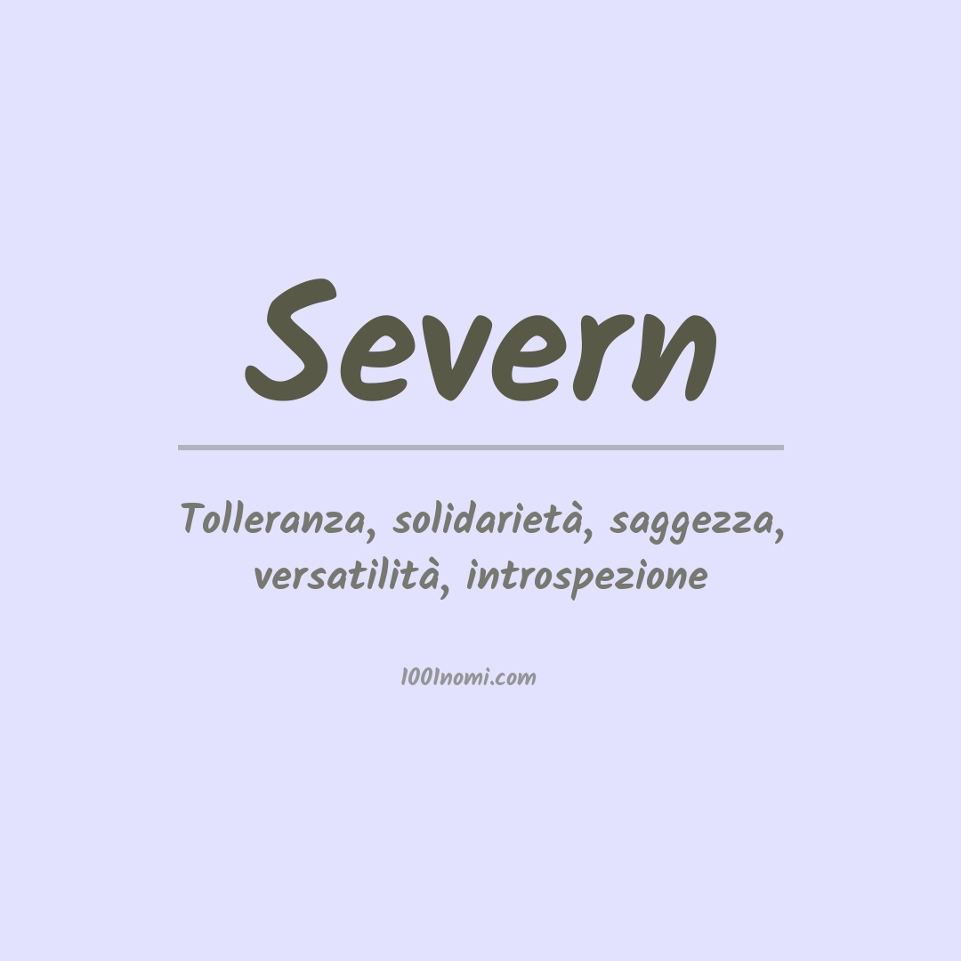 Significato del nome Severn