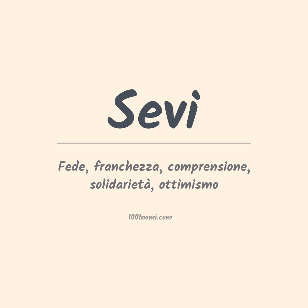 Significato del nome Sevi