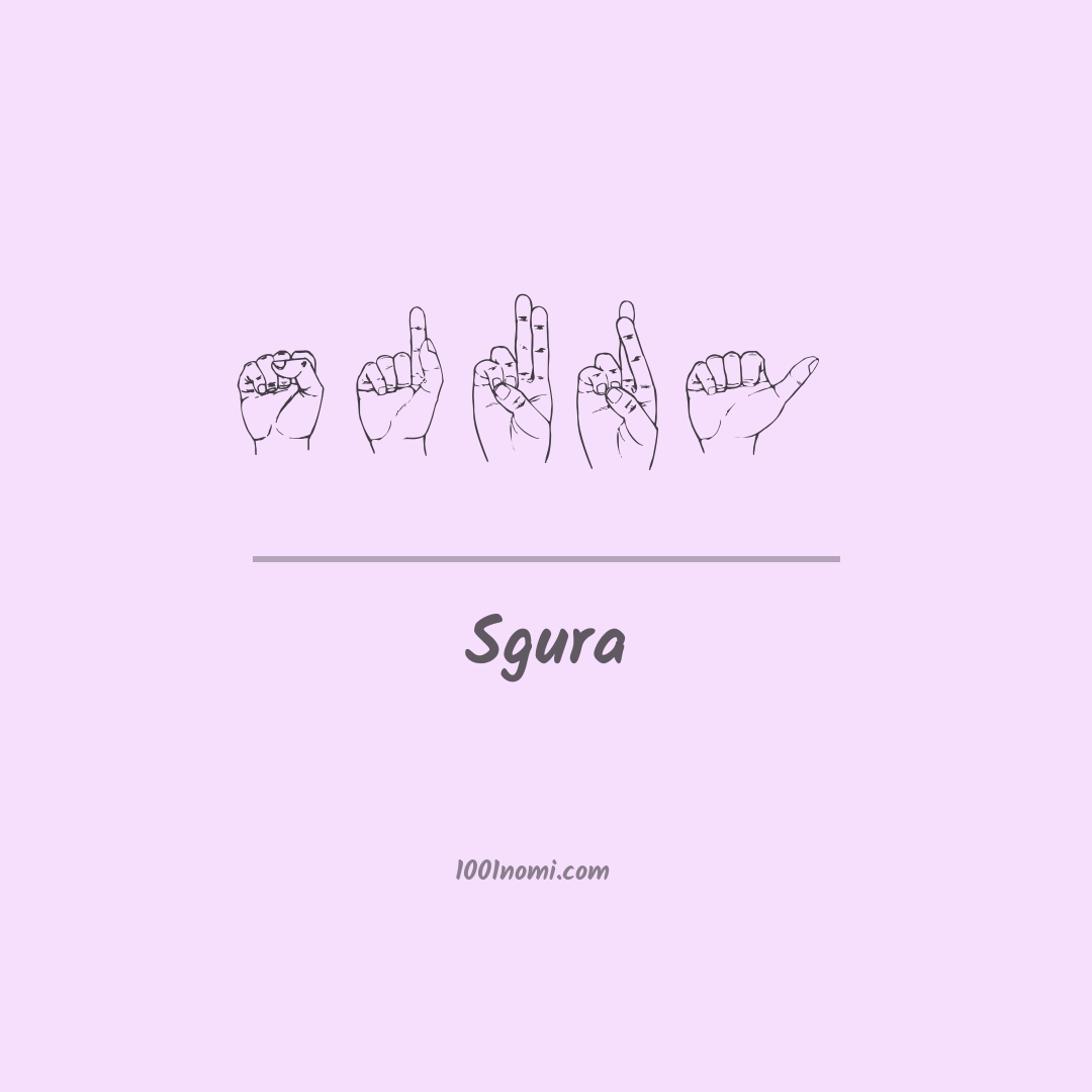 Sgura nella lingua dei segni