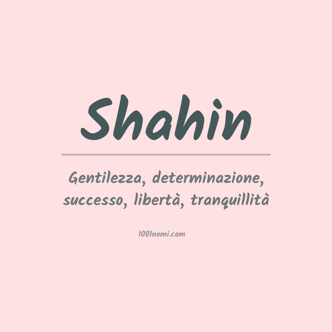 Significato del nome Shahin