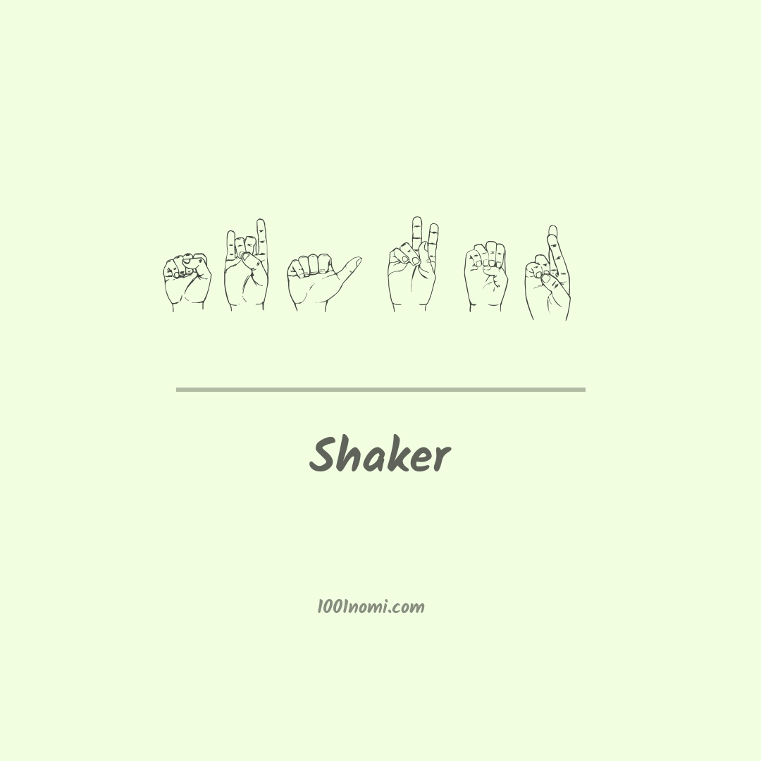 Shaker nella lingua dei segni