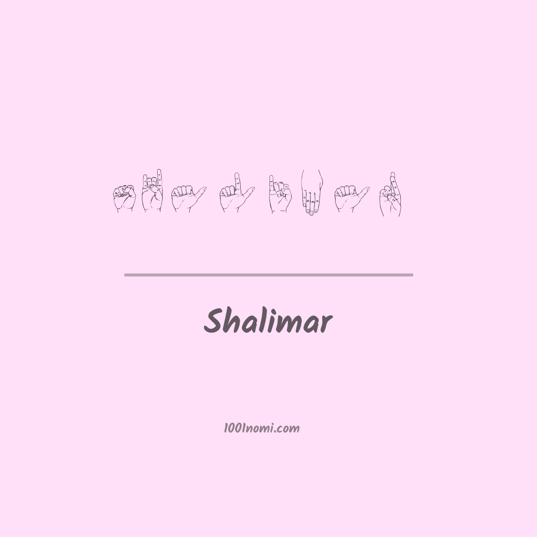 Shalimar nella lingua dei segni Shalimar nella lingua dei segni