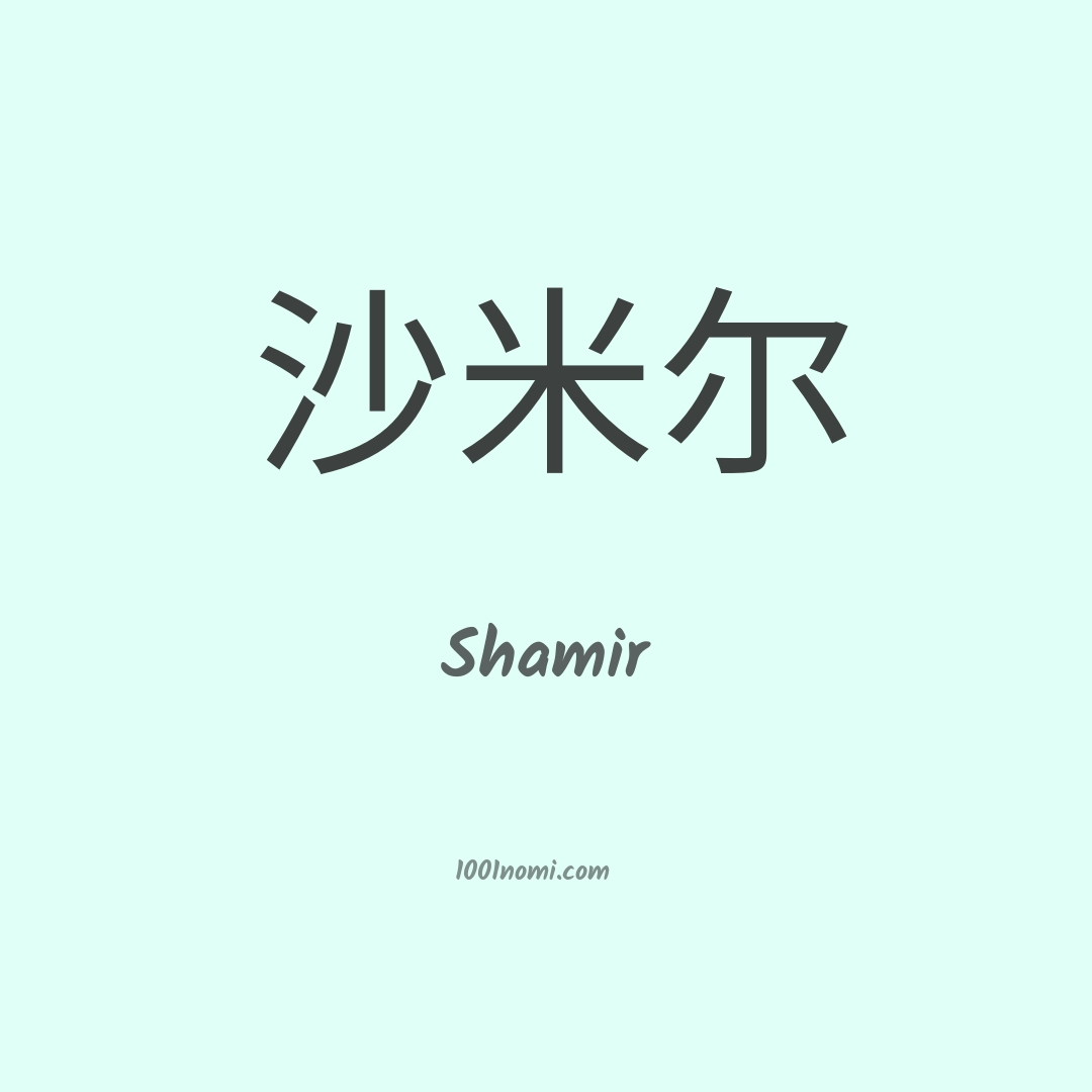 Shamir in cinese Shamir in cinese
