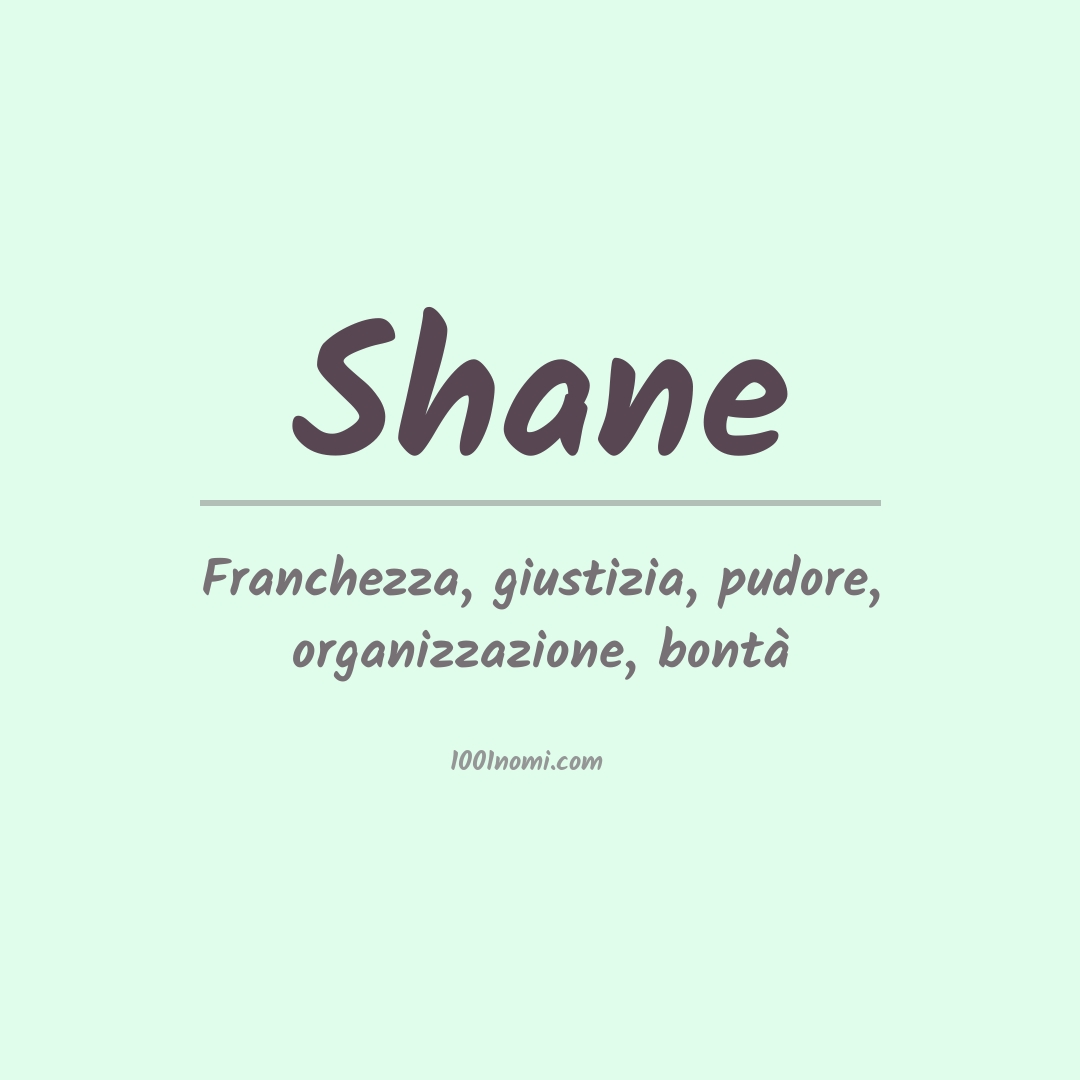 Significato del nome Shane