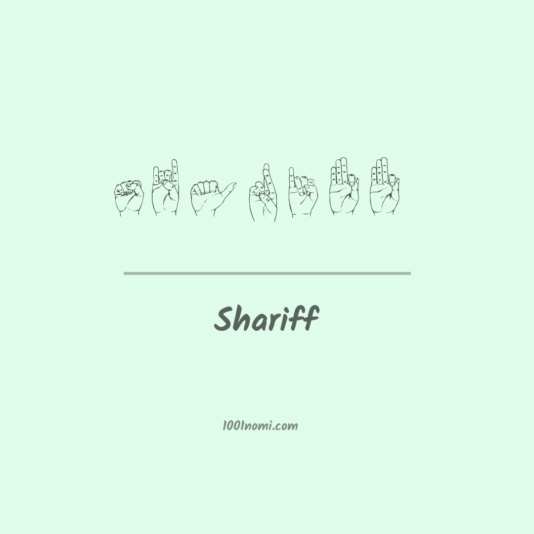 Shariff nella lingua dei segni