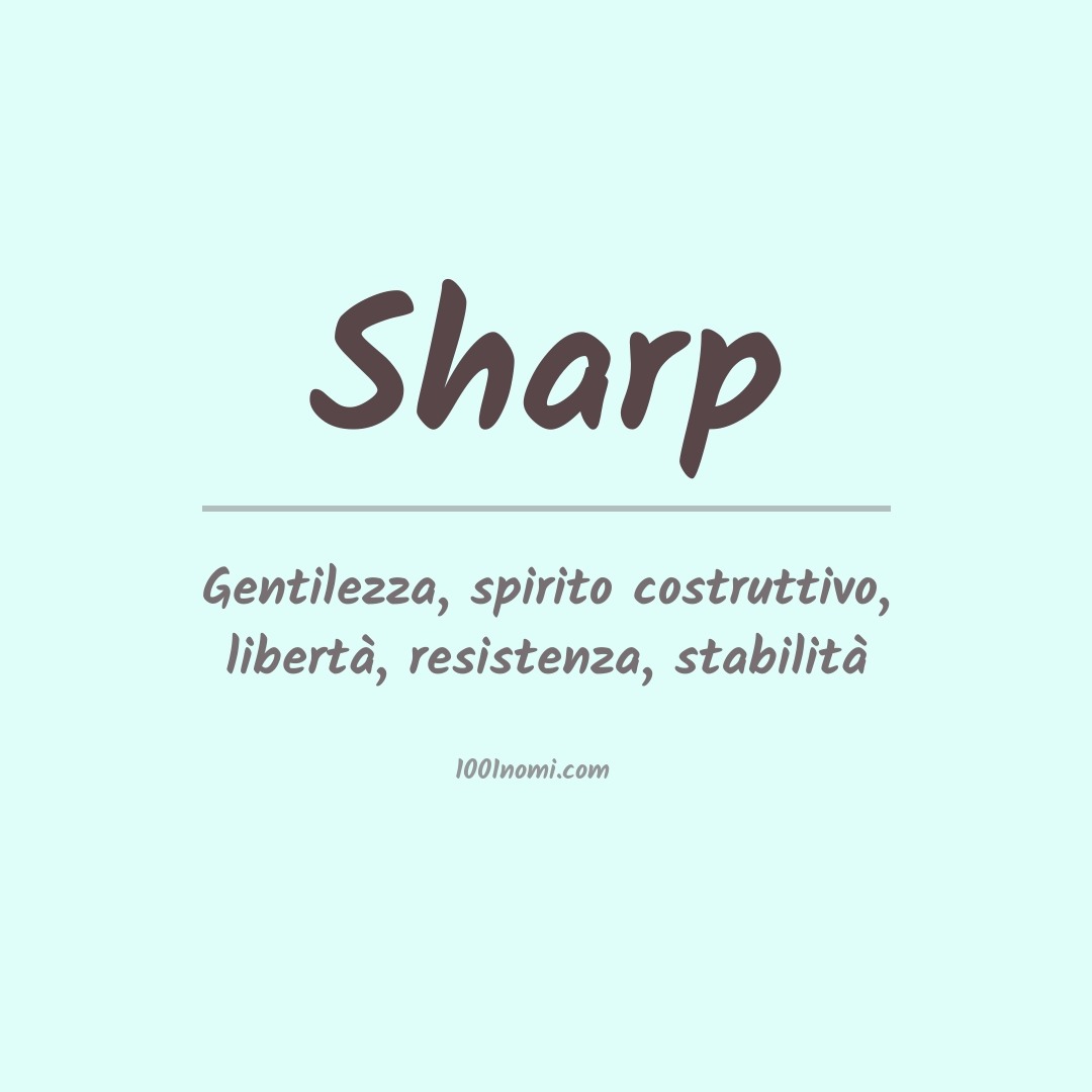 Significato del nome Sharp