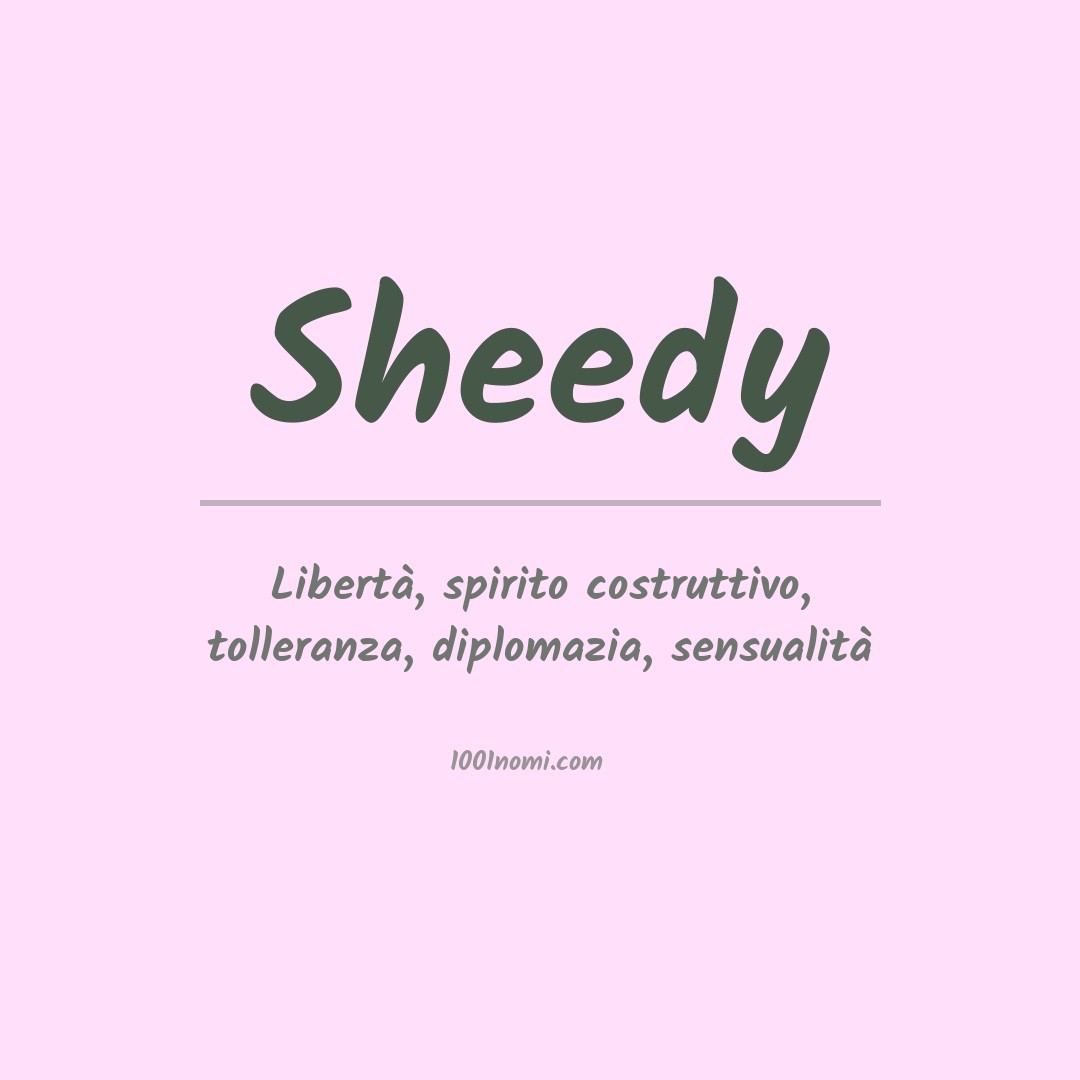 Significato del nome Sheedy