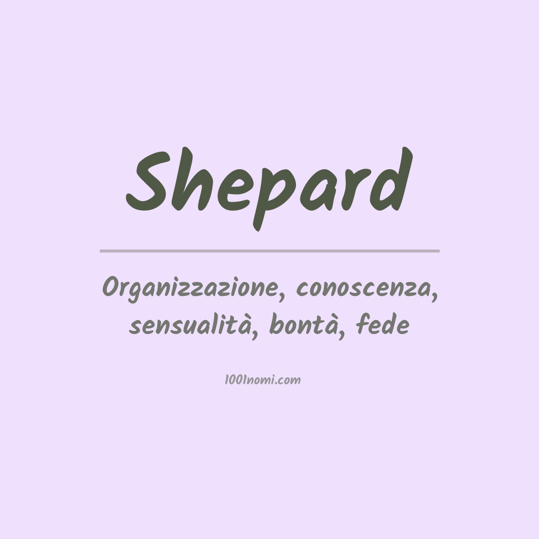 Significato del nome Shepard