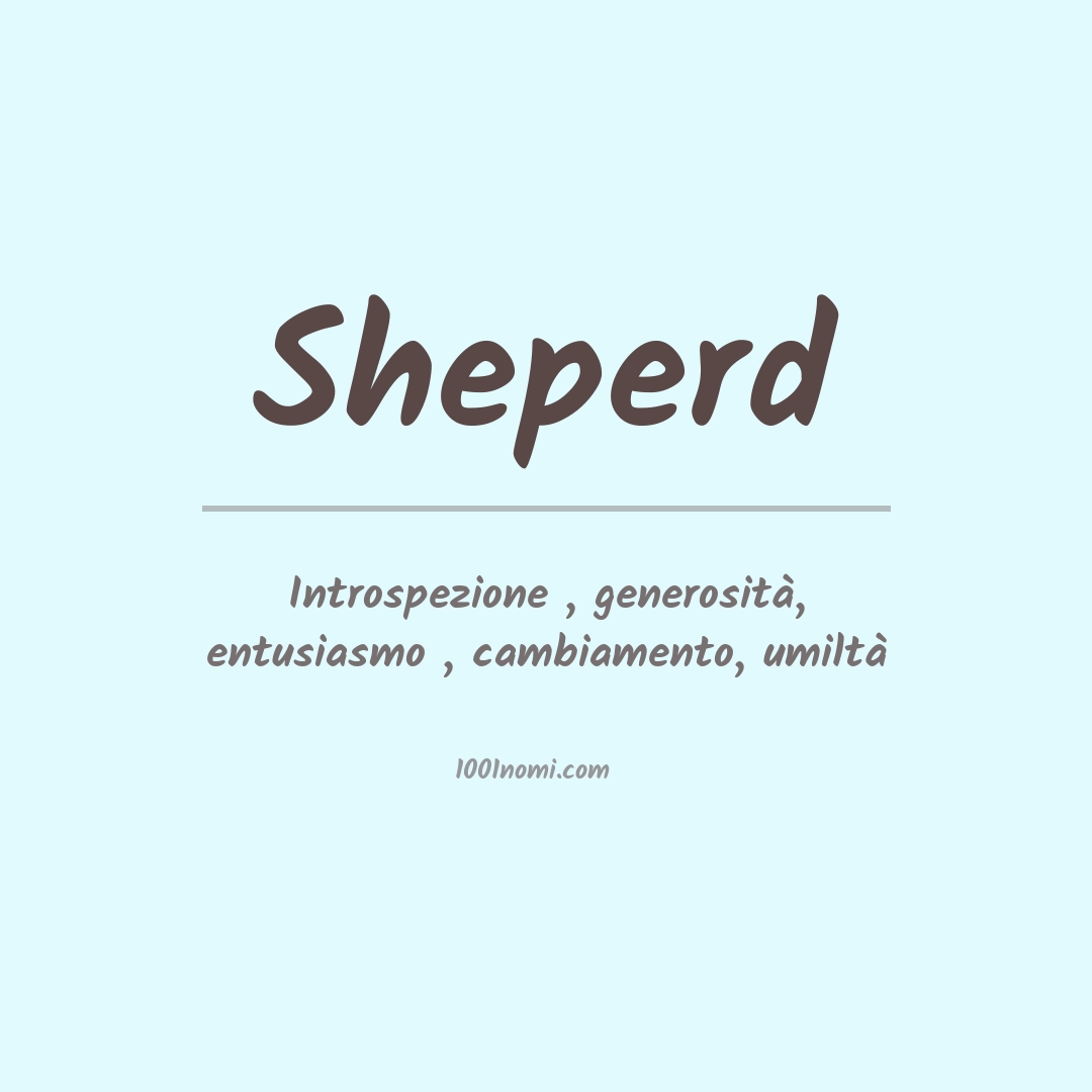 Significato del nome Sheperd