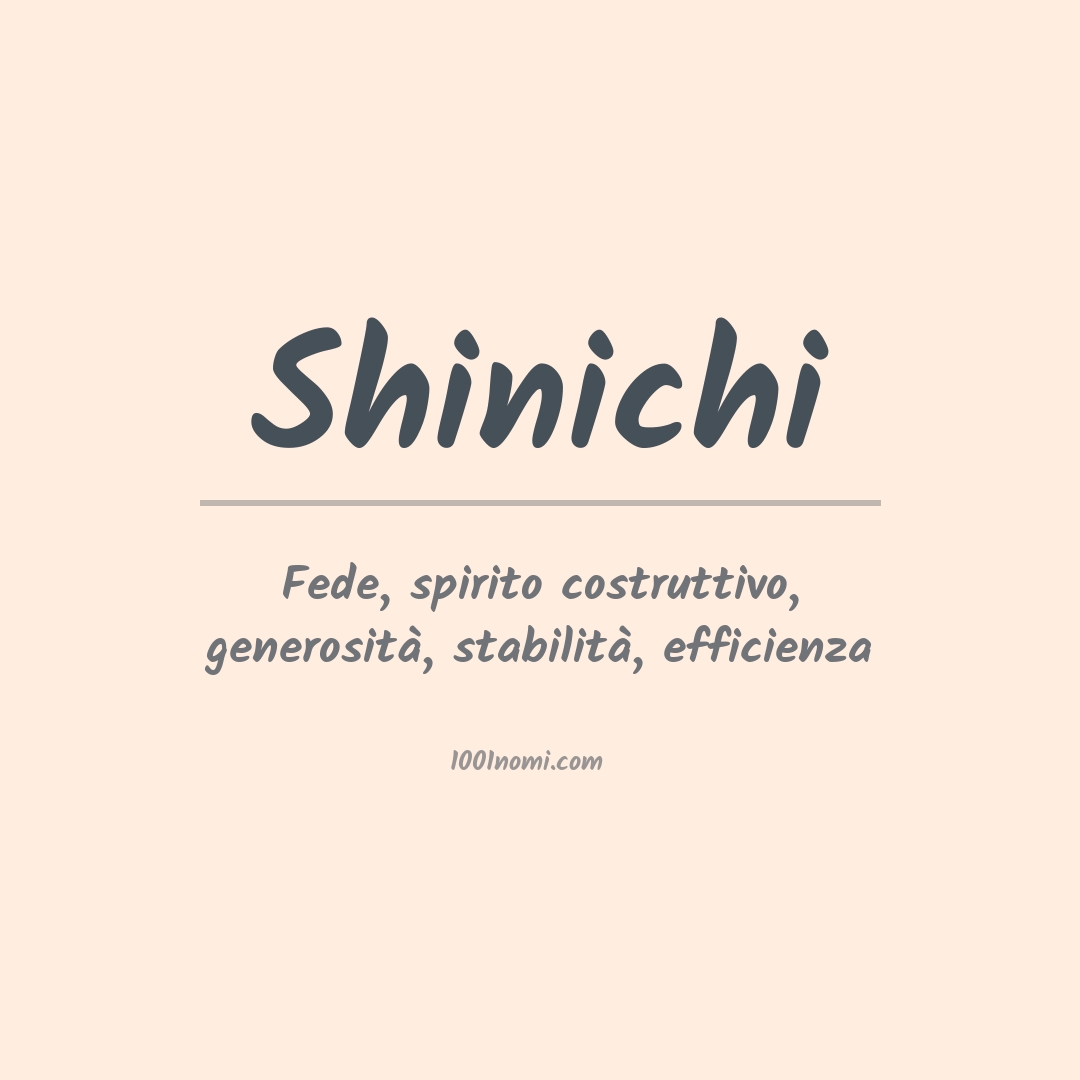 Significato del nome Shinichi